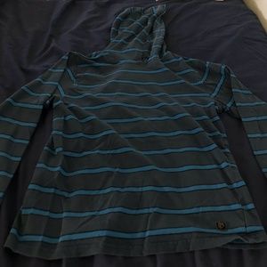 COPY - Boy's Blue Striped Hooded Long Sleeve Tee